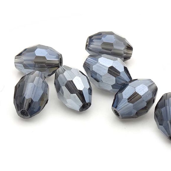 Бусина Olive Black Diamond 6х8мм (5шт.)