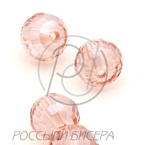 Шарик гранёный "Персик" 8мм (5шт.) Шарик гранёный "Персик" 8мм (5шт.)