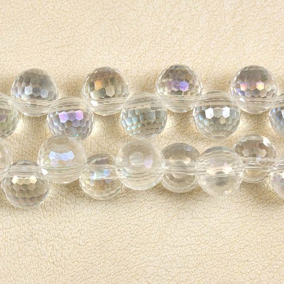 Шарик гранёный topdrilled Crystal радужный 8мм