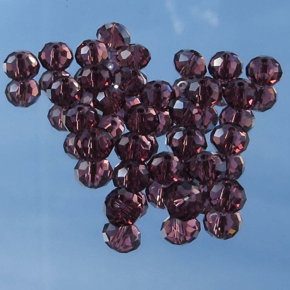 Рондель аметистовый 6х8 (10шт.)