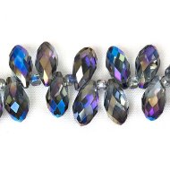 Teardrop TopDrilled серо-синий радужный 6х13 (5шт.)