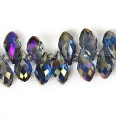 Teardrop TopDrilled серый радужный 6х13 (5шт.)
