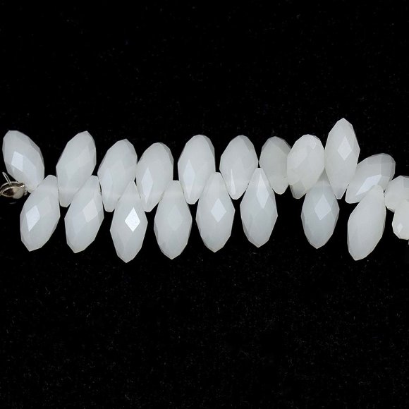 Teardrop TopDrilled белый непрозрачный 6х13 (5шт.)
