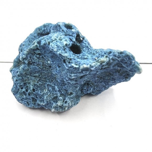 Коралл синий, бусина фриформ 43х28