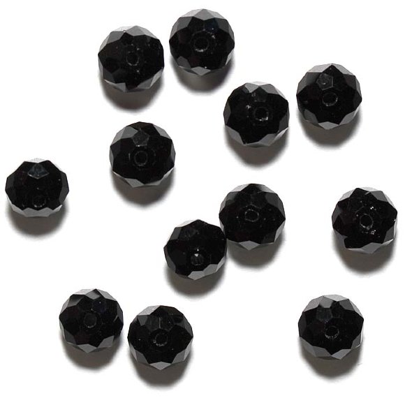 Рондель чёрный 8х6 (10шт.)