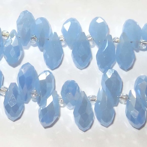 Teardrop TopDrilled синий непрозрачный 6х13 (5шт.)